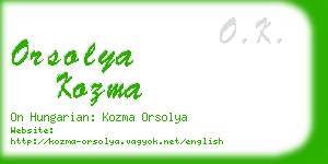 orsolya kozma business card